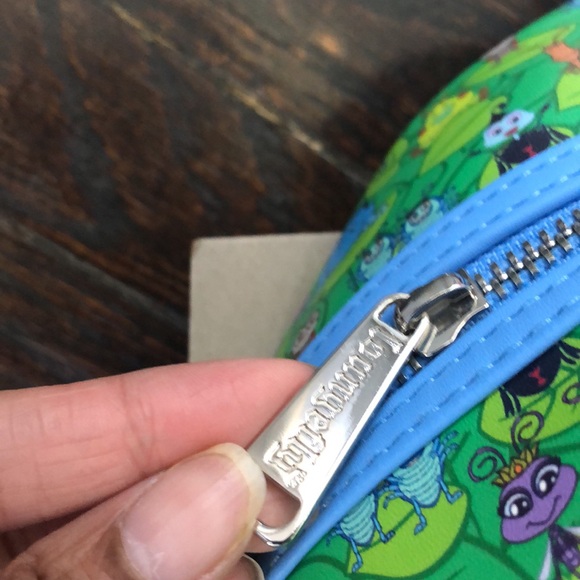 Loungefly Disney Pixar a bugs life green mini backpack kids + adults 8+ NWT - Picture 7 of 9